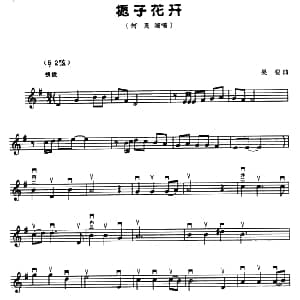 二胡谱 | 栀子花开 五线谱 吴娈
