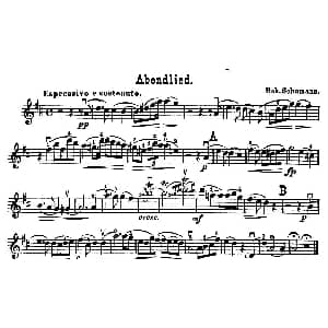 小提琴谱 | Abendlied.