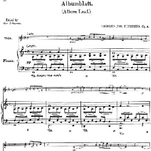 小提琴谱 | 25首小提琴曲合集 Albumblatt. Album Leaf. RICHARD JOH.EICHBERG. Op.4 小提琴 钢琴伴奏 BENONI LAGYE