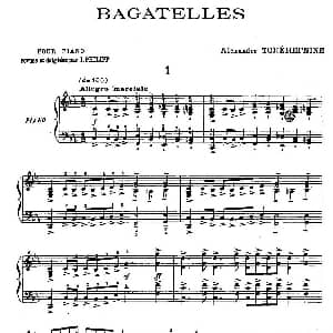 Ten Bagatelles Op.5 钢琴谱 亚历山大 齐尔品 Alexander Tcherepnin