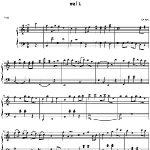 walt 钢琴谱