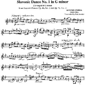 小提琴谱 | SLAVONIC DANCE NO.1 IN G MINOR