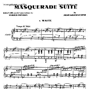 Masquerade Suite 钢琴谱 哈恰图良
