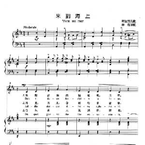 来到海上 意大利 _外国歌谱_词曲: 那坡里民歌
