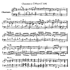 Chaconne in G major G.228 钢琴谱 弗里德里克 亨德尔