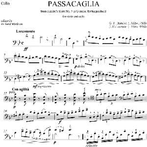 Passacaglia 帕萨卡利亚_歌谱投稿_词曲: 亨德尔 哈尔沃森