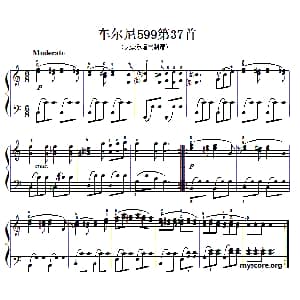 车尔尼599第37首曲谱及练习指导 钢琴谱