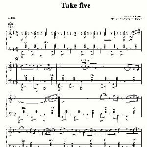 手风琴谱 | take five 休息五分钟