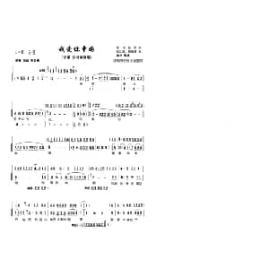 京歌 我爱你中国 _通俗唱法乐谱_词曲:瞿 琮 曲 京 胡 松