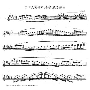 萨克斯谱 | 萨克斯练习曲合集 5—1 升F大调音阶 音程 琶音练习 王清泉