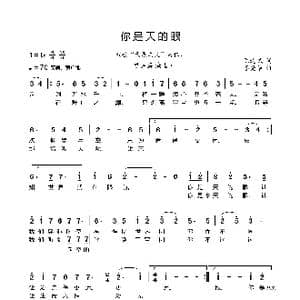 你是天的眼_歌曲简谱_词曲:陈道斌 李亮华
