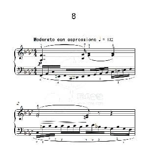 练习曲 8 钢琴谱 克拉莫