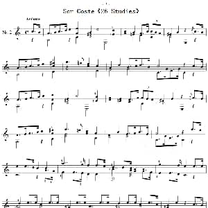 Sor Coste 26 Studies 吉他谱
