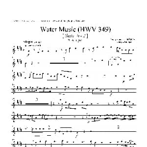 萨克斯谱 | Water Music HWV.349 No.2 第二高音萨克斯