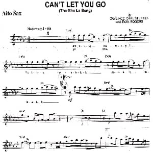 萨克斯谱 | Can't Let You Go  戴夫 考兹