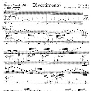 Divertimento 钢琴谱