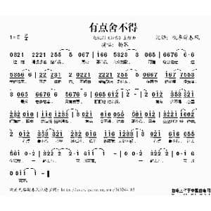 有点舍不得_歌谱投稿
