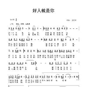 好人就是你_歌谱投稿_词曲:张锐锋 张锐锋