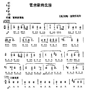口琴谱 | 艺术家的生活 奥 约翰 施特劳斯