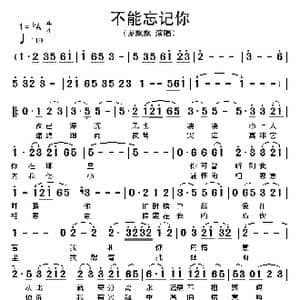不能忘记你_歌谱投稿