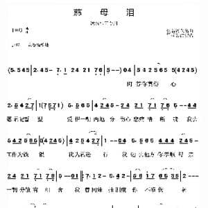 慈母泪_歌曲简谱