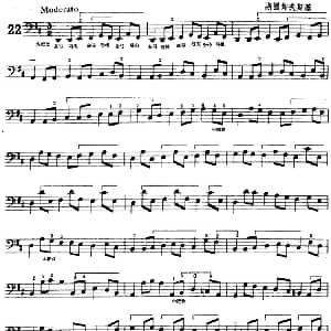 大提琴练习曲 大把位 22—33