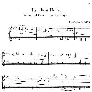 4 Lyric Pieces Op 74 钢琴谱 简 西贝柳斯