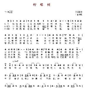 柠檬树_歌谱投稿