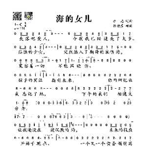 ​海的女儿_歌谱投稿_词曲:李志 李志