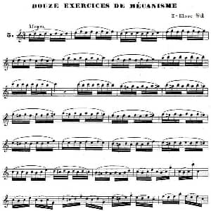 萨克斯谱 | H Klose练习曲 douze exercices de mecanisme—5 H Klose
