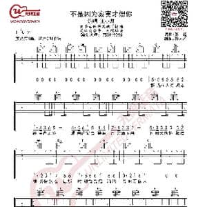 王小帅 不是因为寂寞才想你 吉他谱_歌曲简谱