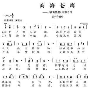 商海苍鹰_民歌简谱_词曲:陈颖波 赵金