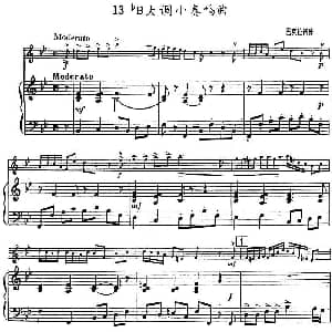 小提琴谱 | 降B大调小奏鸣曲 小提琴 钢琴伴奏 巴克拉诺娃