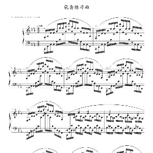 琶音练习曲 钢琴谱 肖邦 chopin