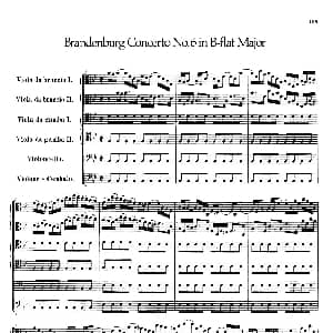 小提琴谱 | Brandenburg Concerto No.6 in B flat Major 勃兰登堡协奏曲第六号 巴赫 Bach