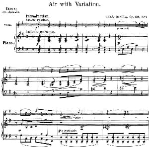 小提琴谱 | 25首小提琴曲合集 Air with Variation. 小提琴 钢琴伴奏 BENONI LAGYE