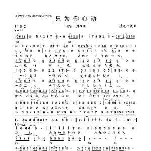 只为你心动_歌曲简谱_词曲:潘龙江 潘龙江
