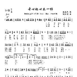 哥心妹心不一样_歌曲简谱_词曲:周龙然 刘启明