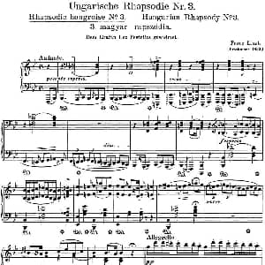 李斯特 匈牙利狂想曲 Hungarian Rhapsodies S.244 No.3 钢琴谱 李斯特