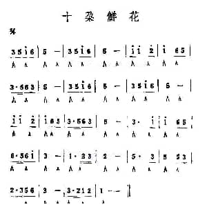 口琴谱 | 十朵鲜花