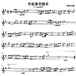 萨克斯谱 | 恰似你的温柔