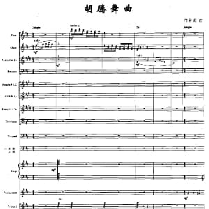 胡腾舞曲 总谱 何占豪