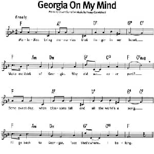 蓝调音乐:Georgia On My Mind_外国歌谱
