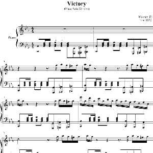 Victory 钢琴谱 马克西姆