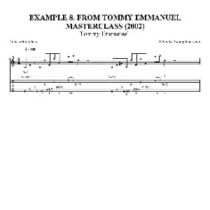 tommy emmanuel masterclass example 8 吉他谱