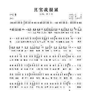 其实我很累_歌曲简谱_词曲:音决 音决