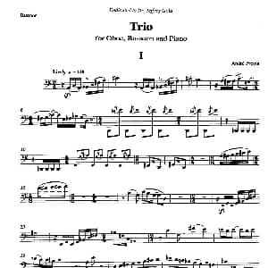 Trio 三重奏巴松分谱 安德列 普列文 Andre Previn