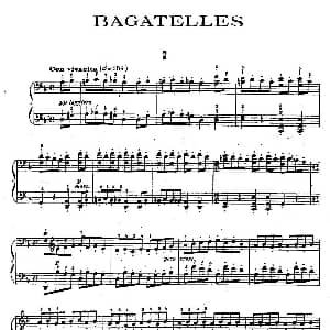 Ten Bagatelles Op.5 钢琴谱 亚历山大 齐尔品 Alexander Tcherepnin