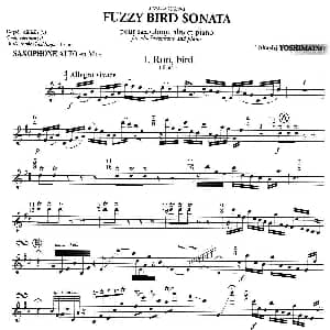 萨克斯谱 | Fuzzy Bird Sonata 绒毛鸟奏鸣曲 1 Run Bird 吉松隆