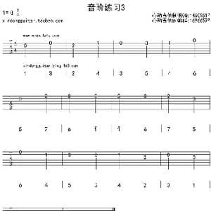 音阶练习3_歌曲简谱